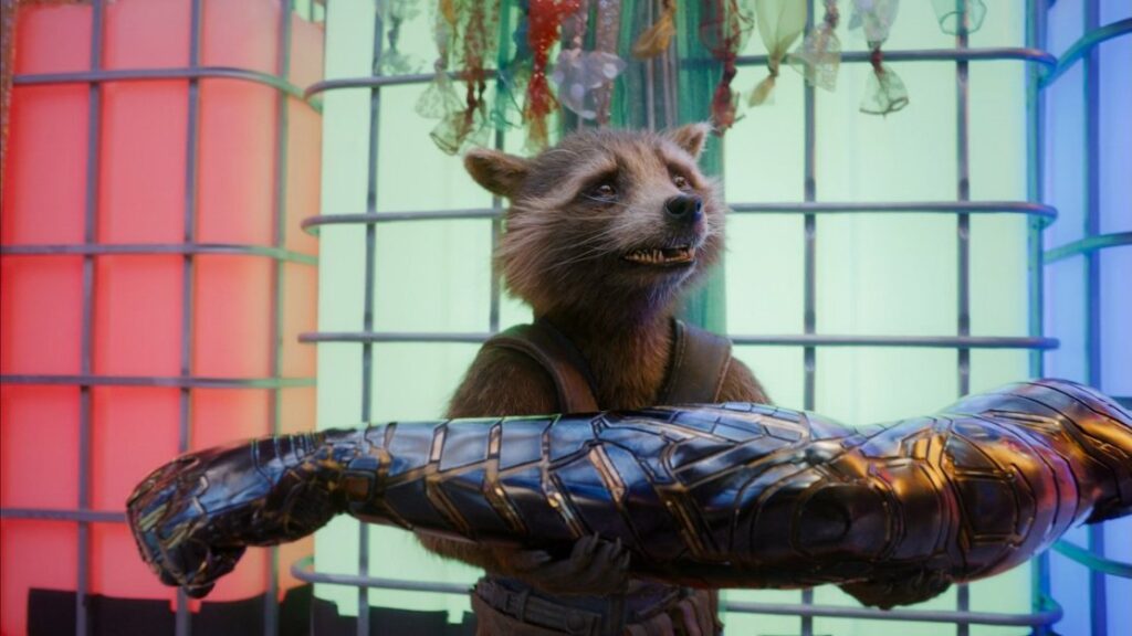 Rocket Raccoon guardioes da galaxia marvel studios burck nebulosa vingadores quill drax especial de natal disney series filmes fase 4 fase 5