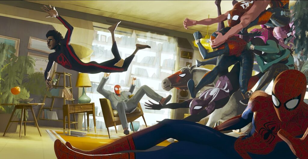 Miles-Morales-Homem-Aranha-Atraves-do-Aranhaverso-Marvel-Studios-Animacao-Filmes-Aranhaverso-Gwen-Stacy