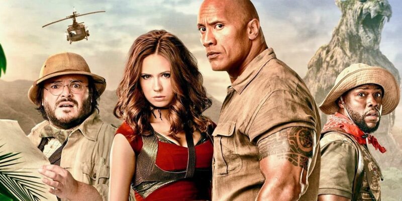 Jumanji 3 com Dwayne Johnson Kevin Hart Jack Black e Karen Gillan foi confirmado e estreia em dezembro de 2026